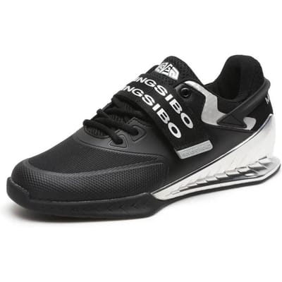 Antislip Squat Schoenen Uitgebreide Training Rubberen Buitenzool Boksen Professionele Sporten Gewichthefschoenen Schokabsorberend 37 black