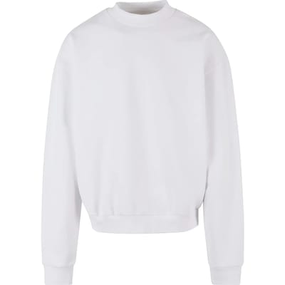 Build Your Brand - Ultra Heavy Crewneck Sweater - White maat XS