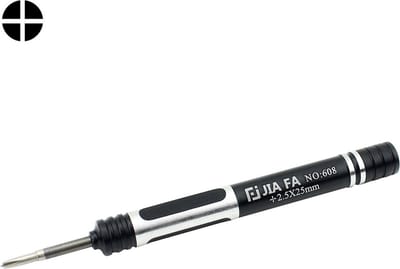 Let op type!! JIAFA JF-608-2.5 Hollow Cross Tip 2.5 Middle Bezel Repair Screwdriver (Black)