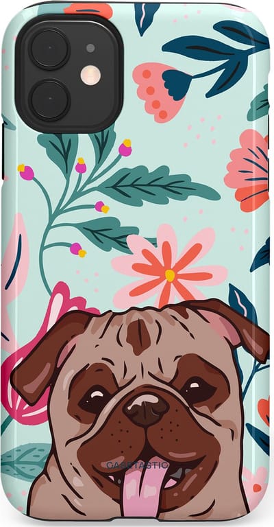 Casetastic Hoesje Geschikt voor Apple iPhone 11 - Stijlvolle Beschermende Duo-layer Case - Mopslik