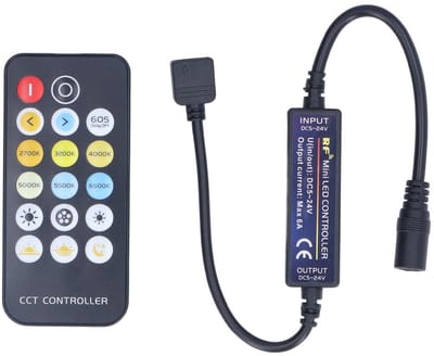 Allecto - LED Dimmer Controller - Mini CCT/RGB Controller - Draadloze Afstandsbediening - Geschikt voor Gezin - Ideaal voor Perfect voor Sfee...