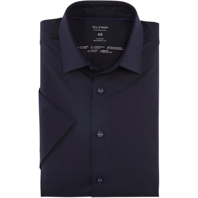 OLYMP Luxor 24/Seven Overhemd, Modern Fit, New Kent, Marineblauw