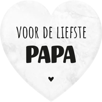 Marmeren hartje - Papa - 5x5cm