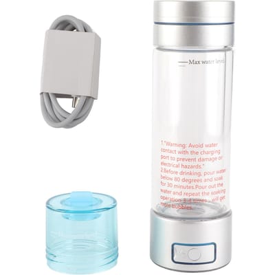 5V Waterstofwaterfles 260ML Inhoud 2000?9000 ppb Oplaadbare Draagbare Waterstofwater Generator L zilver