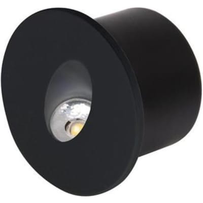 Ronde zwarte LED wandspot 3W 4000K
