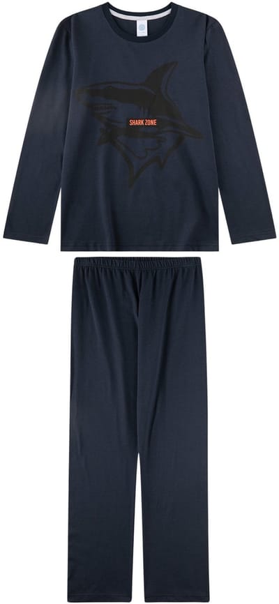 Sanetta Pyjama Pyjama Teens Shark Zone lang