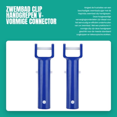 Dailygoods- Zwembadclip V-vorm - 2 Stuks - ABS Materiaal - Geschikt voor Zuigkoppen - Eenvoudig te Installeren - Duurzaam Gebruik - Zwembadaccessoire