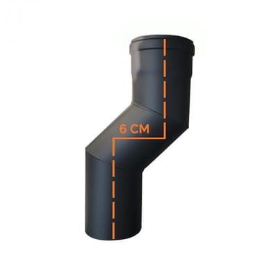 rookkanaal enkelwandig versleping 6cm Ø80mm pelletkachel