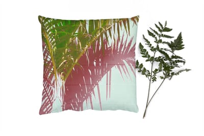 Sierkussens - Kussentjes Woonkamer - 40x40 cm - Plant - Zomer - Tropisch - Roze
