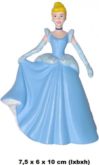 Bullyland - Disney- Assepoester - Speelfiguurtje - Taarttopper -  7,5 x 6 x 10 cm (lxbxh)