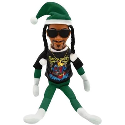 Nieuwe Snoop Dogg Kerstelf Pop 12 Pluche Speelgoed met T-shirt Zonnebril Ketting Planken Decor No  Box