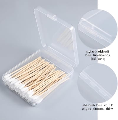 Reis Koffer voor Q-tips en Cosmetica, 3 Delen, Draagbare Organizer voor Badkamer, Wattenstaafjes, Make-up Spons en Haaraccessoires
