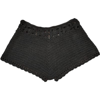 Dames Zwembroek Sexy Strand Bikini Broekjes Handgemaakt Hol Gehaakt Gebreid Zwemshort Strandkleding L zwart