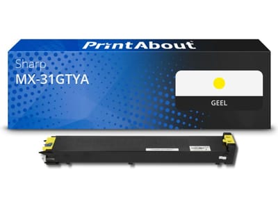 PrintAbout huismerk Toner MX-31GTYA Geel Geschikt voor Sharp