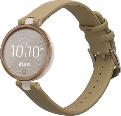kwmobile lederen horlogebandje geschikt voor Garmin Lily Sport polsband - Echt leren smartwatch bandje - Activity tracker horloge band in steengrijs