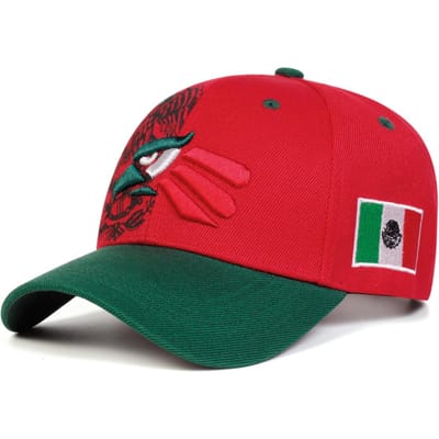 Casquettes de Baseball Unisexes à Broderie d'Aigle Printemps et Automne Chapeaux Décontractés Réglables d'Extérieur Chapeau Anti-soleil Casquette de Sport red