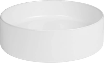 Ronde Waskom - Wastafel Opbouw - Badkamer Inrichting - Keramische Afwerking - 40x12 cm - Wit