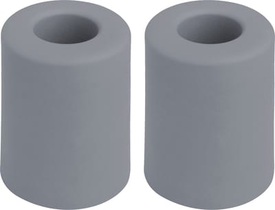 Deltafix Deurbuffer - 2x - deurstopper - grijs - rubber - 50 x 35 mm - schroefbevestiging