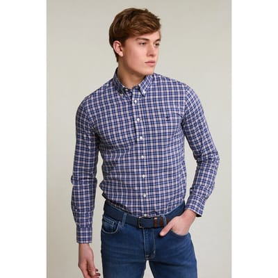 River Woods Slim Fit Checked Shirt Multi Size: 3XL | Casual Shirts Outlet | Heren | Blauw
