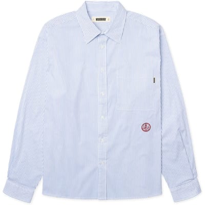 Woodbird Mens WBBuzo Stripe EMB Shirt