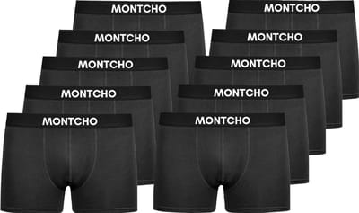 Boxershort Heren - Heren ondergoed - Boxershorts - 10 Pack Boxershort - Antraciet - Boxershort heren Katoen - Maat: (S - XXL) - Essence Series - MONTCHO