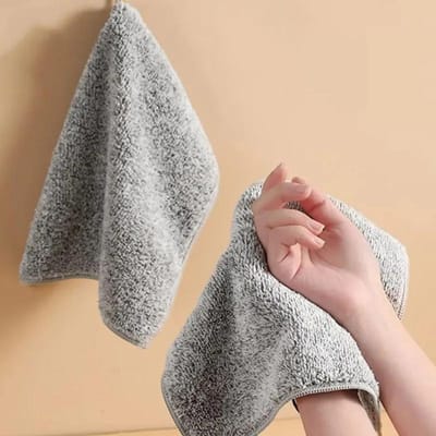 5 stuks - Huishoudelijke dikke absorberende handdoek in Japanse stijl gray