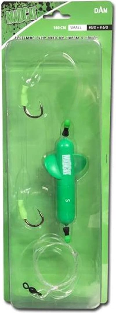 Madcat Screaming Basic River Rig - Worm & Squid - Maat S - 20g - Transparant