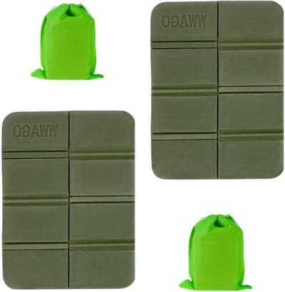 Vouwbare Zitkussen Set van 2 - Waterdichte Tuinmat voor Picknick, Camping en Hiking in Army Green