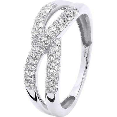 Ring Diamonds 0.080 Cts Rush Volume White Gold
