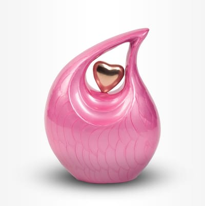 Teardrop Urn Groot 3 liter Roze Goudkleurig - Urn voor Menselijke As - Crematie Urn voor As Volwassenen - Dieren Urn voor As Crematie - Urn Hond - Urn Kat