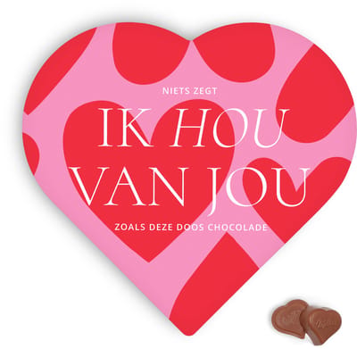 Milka Hart Cadeaubox - "Hou van jou" - 30 chocolade Pralines - Chocolade cadeau