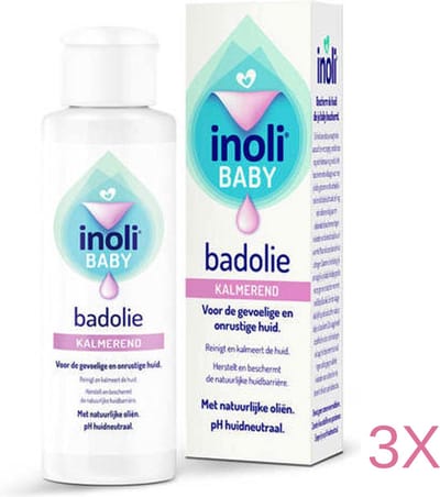 Inoli - Baby olie - Badolie - Kalmerend - Voordeelverpakking - 3 Stuks - 3x 100ML