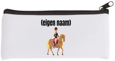 Akyol - paardrijder vrouw met eigen naam Etui - Paarden - paarden liefhebbers - iemand die houdt van paarden - verjaardag - cadeau - kado - 20 bij 9 cm