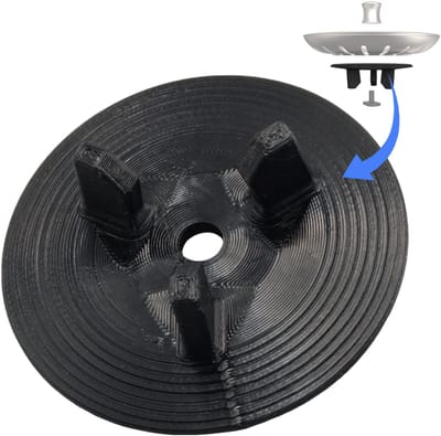 Afdichting geschikt voor Ikea Atlant en Domsjö - Stopper voor de spoelbak - Reserveonderdeel - Rubber gasket - Zwart