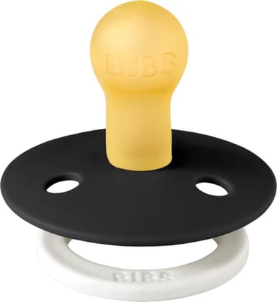 BiBs Glow In The Dark Fopspeen - Rond - Flow Pack - 18+ Mnd - Black