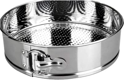 Famanu – Springvorm set Ø 26 cm van roestvrij staal PFAS-vrij zilverkleurige duurzame taartvorm zonder coating