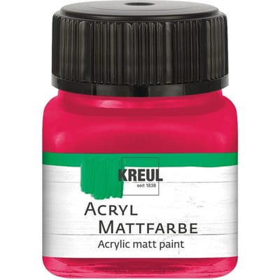 KREUL acryl matte verf, 20 ml - Karmijnrood