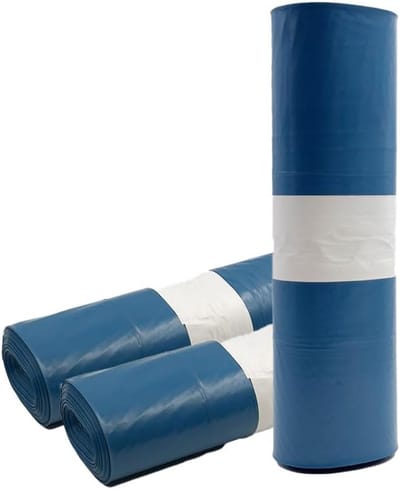 Extra Sterke Vuilniszakken - Afvalzakken 120l - Huishoudelijk Commercieel - Minimaal 90% Gerecycled - 60 Micrometer Dikte - Blauw