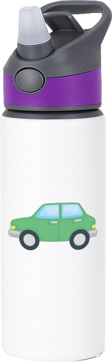 Hacebo® - Auto's waterfles met rietje paars - Auto - Autoliefhebbers - Autosport - motorsport - water fles - 650ML