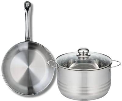 Set van 1 Koekenpan 24 cm en 1 braadpan 20 cm Elo Profi Brillant