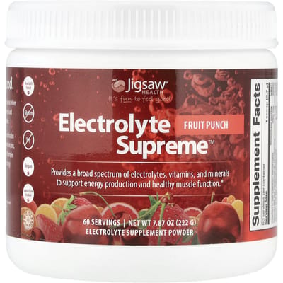 Jigsaw Health, Electrolyte Supreme™, Punch aux fruits, 11,9 oz (336 g)