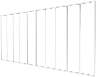 Vente-unique Connector voor dubbel glasraam - H130 cm - Wit - TOLLESON