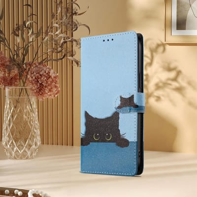 Flip Lederen Hoesje voor iPhone 17 16 15 14 13 12 Pro Max Plus Mini 17 Air Schattige Bloem Vlinder Bedrukte Portemonnee Achterkant Telefoonhoesje iPhone 15