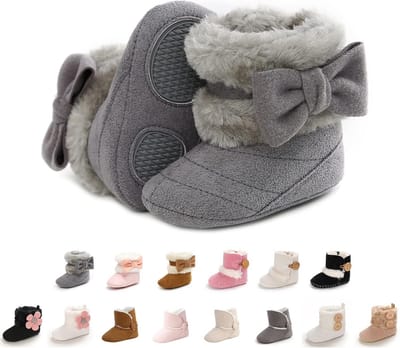 Warme Baby Slofjes met Antislip Zool en Knopen - Zachte Winterschoenen voor Peuters