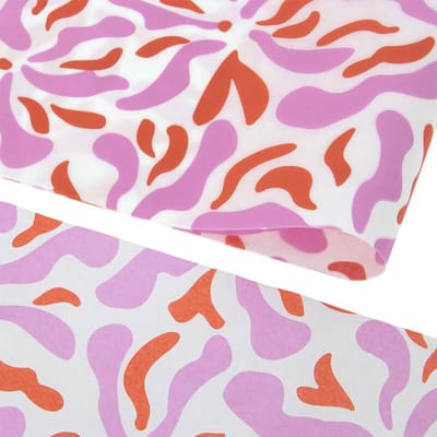 Vloeipapier 35x50cm Flowers Colour - Roze Rood Zijdepapier - 200 vellen