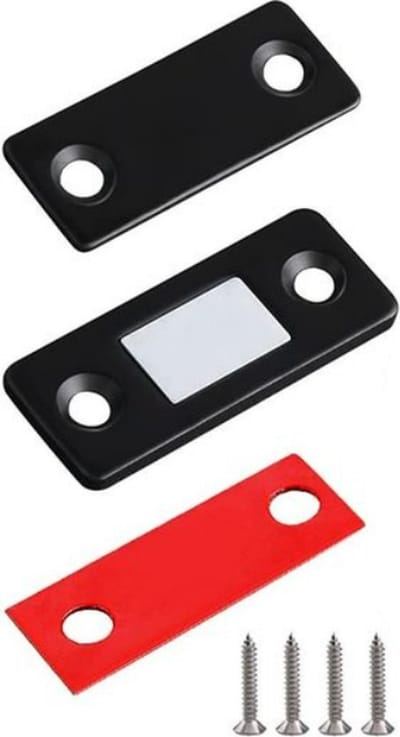 TLVX Magneetsnapper / Platte magneten / 1 set / Zinaps / Magneet / Deurmagneet / Zelfklevende Deurmagneten / Magneet kastdeur / Kastdeuren magneet / Kabinet Magnetisch Ultra Dun / Zwarte magneet / Magnetische Sluitingsdeur / Lade Magneet Sluiting