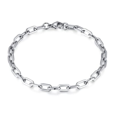 Twice As Nice Armband in edelstaal, ovale schakels 21cm