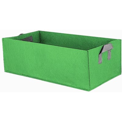 Verhoogd plantenbed Tuin Bloemenplanter Verhoogde groentebox Plantenkweekzak Stoffen tuinbed Rechthoek Ademende plantcontainer Kweektas 1PC(100x60x20cm)