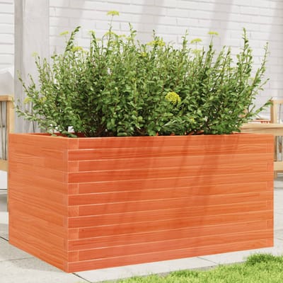 vidaXL - Plantenbak - 90x60x45,5 - cm - massief - grenenhout - wasbruin
