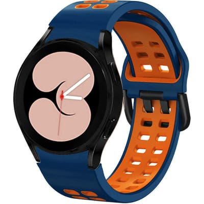 Samsung Galaxy Watch 4 40mm sport square bandje (blauw/oranje)